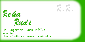 reka rudi business card